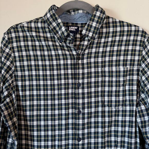 Land's End XXL Lightweight Coastal Flannel Plaid - Picture 3 of 11